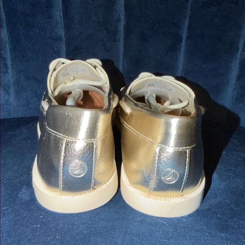 Sperry Lunaboat Gold Boat Shoes Women’s Size 9 - Picture 3 of 7